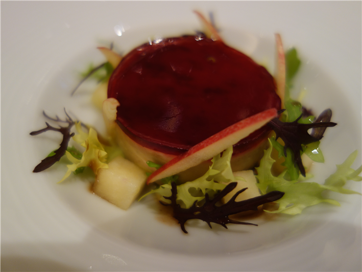 foie gras with hibiscus jelly